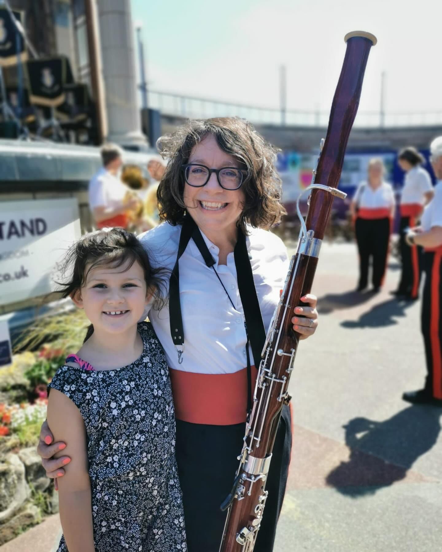 Liz the Bassoon with little girl